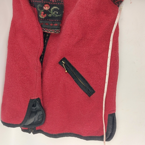 Icelandic Design Wool Sweater Blazer Size Medium Embroidered - Picture 7 of 8